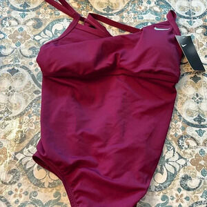 Nike swimsuit new cranberry color